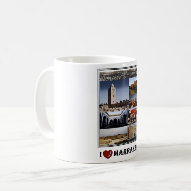 Caneca De Café MÃE Marrocos - Marraquexe - Coffee Mug (Frente Esquerda)