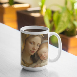 Caneca De Café Mãe Mary com Jesus Bebê versão 21