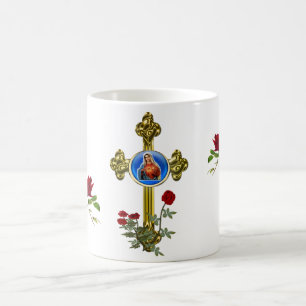 Caneca De Café Mãe Mary Cross Caffee Mug