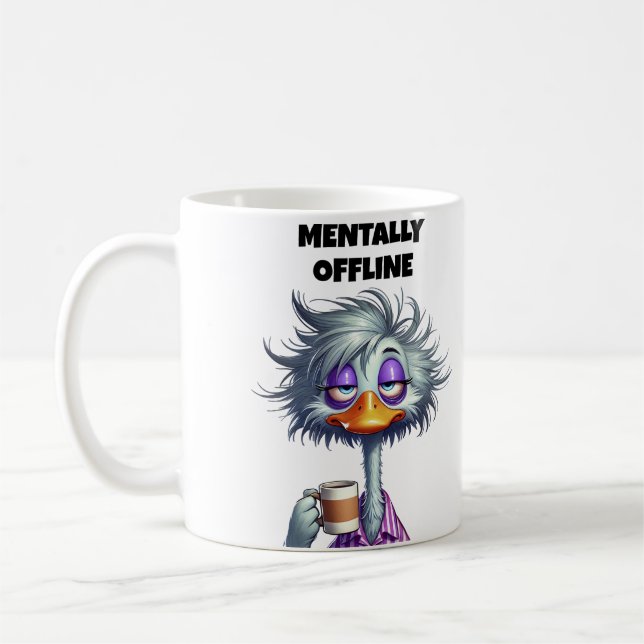 Caneca De Café Mãe Mentalmente Desconectada (Esquerda)