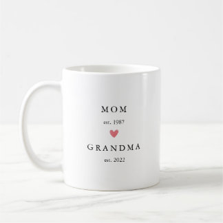 Caneca De Café Mãe Moderna | Avó Ano de Fundação Café