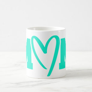 Caneca De Café Mãe Mug com Design de Coração