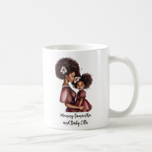 Caneca De Café Mãe negra personalizada e filha (2)