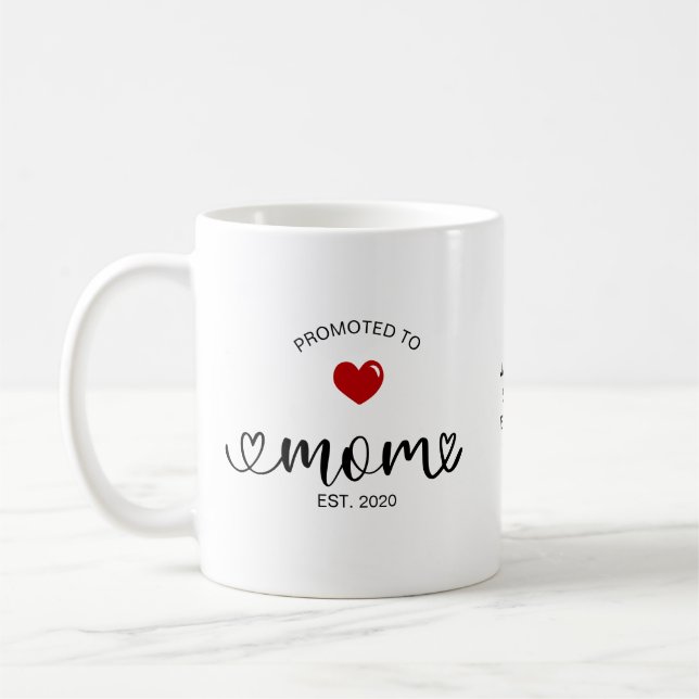 Caneca De Café Mãe Nomeada Promovida a Mãe (Esquerda)