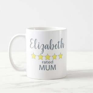 Caneca De Café mãe nominal de 5 estrelas