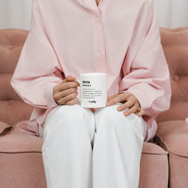 Caneca De Café Mãe Nova Definição Dia de as mães Dotado Café Mug (Criador carregado)