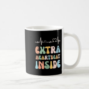 Caneca De Café Mãe Nova Engraçada Batimento Cardíaco Extra Dentro