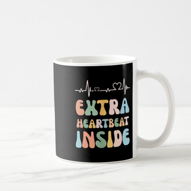 Caneca De Café Mãe Nova Engraçada Batimento Cardíaco Extra Dentro (Direita)
