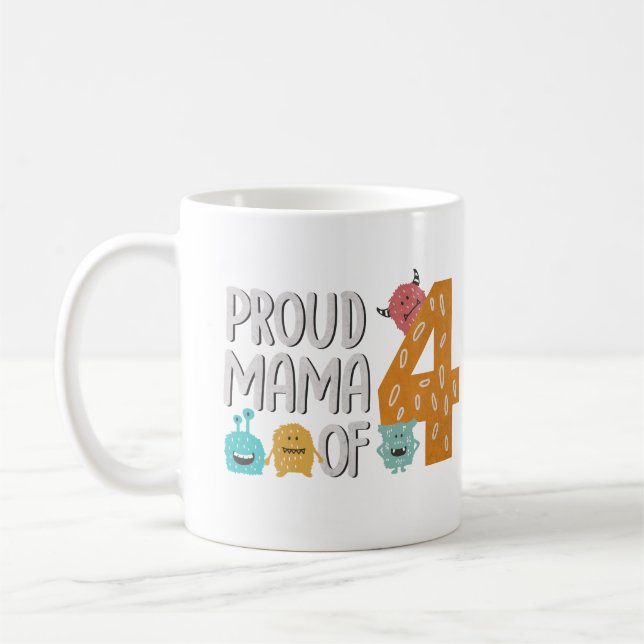 Caneca De Café Mãe Orgulhosa das Quatro (Esquerda)