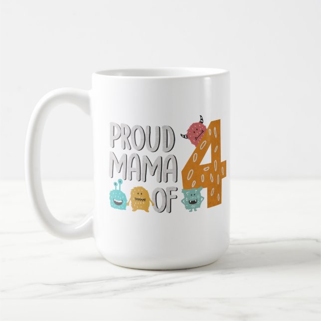 Caneca De Café Mãe Orgulhosa das Quatro (Esquerda)
