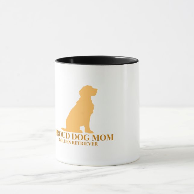 Caneca de Café Mãe Orgulhosa de Cachorro Golden Re (Centro)