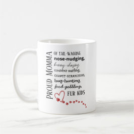 Caneca de Café Mãe Orgulhosa de Gato e Cachorro