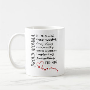 Caneca de Café Mãe Orgulhosa de Gato e Cachorro