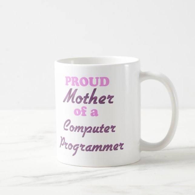 Caneca De Café Mãe orgulhosa de um programador de computador (Direita)