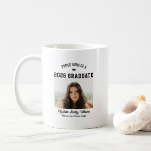 Caneca De Café Mãe Orgulhosa Sénior Personalizado Ano Graduado Fo