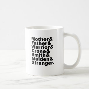 Caneca De Café Mãe & Pai & Guerreiro & Coroa & Ferreiro & Donzela