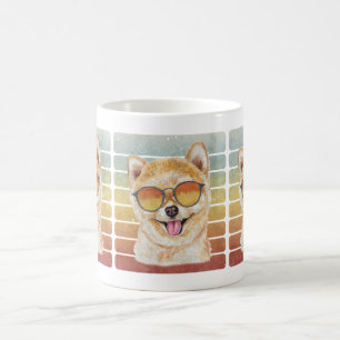 Caneca de Café Mãe Pai Pomerânia Pôr do Sol Vintag