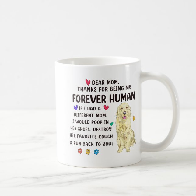 Caneca De Café Mãe para sempre Ouro humano de creme mães de varej (Direita)
