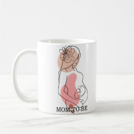 Caneca De Café Mãe Para Ser Personalizada LineArt Boho Mug