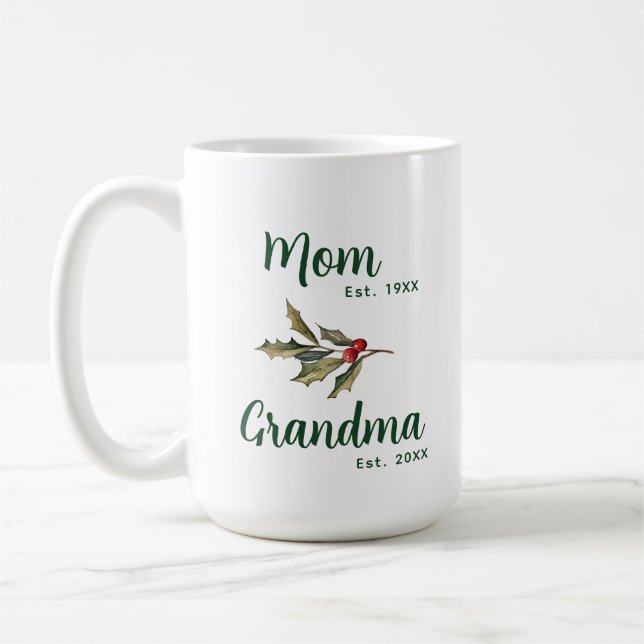 Caneca De Café Mãe para vovó Feriado de Natal (Esquerda)