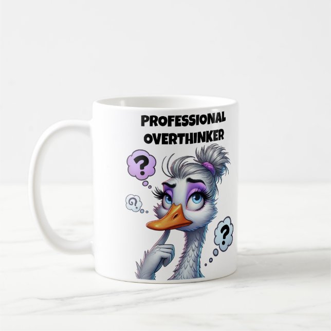 Caneca De Café Mãe Pensativa Profissional (Esquerda)
