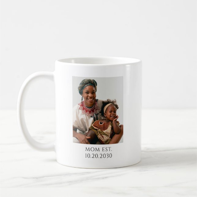 Caneca De Café Mãe Personalizada Estabelecida (Esquerda)