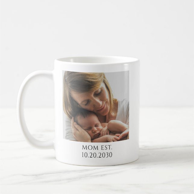 Caneca De Café Mãe Personalizada Estabelecida (Esquerda)