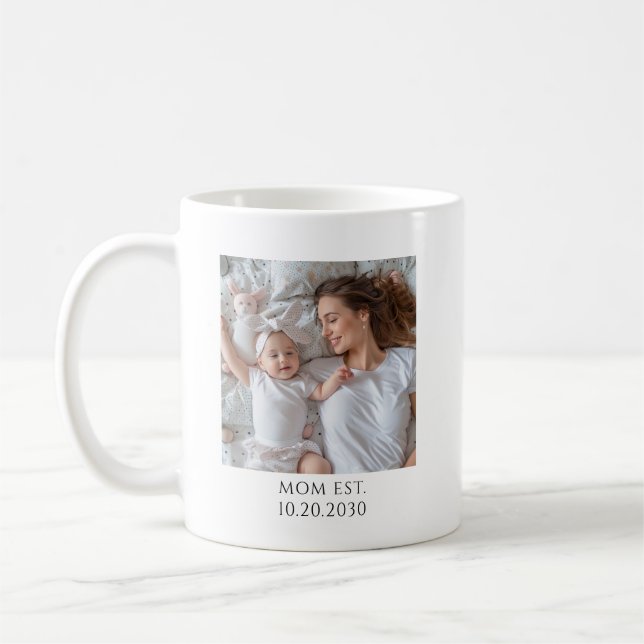 Caneca De Café Mãe Personalizada Estabelecida (Esquerda)