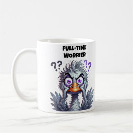 Caneca De Café Mãe Preocupada em Tempo Integral