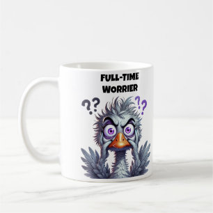 Caneca De Café Mãe Preocupada em Tempo Integral