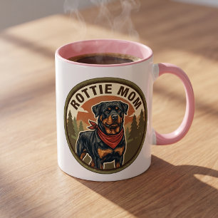 Caneca de Café Mãe Rottie   Presente para Mãe de R