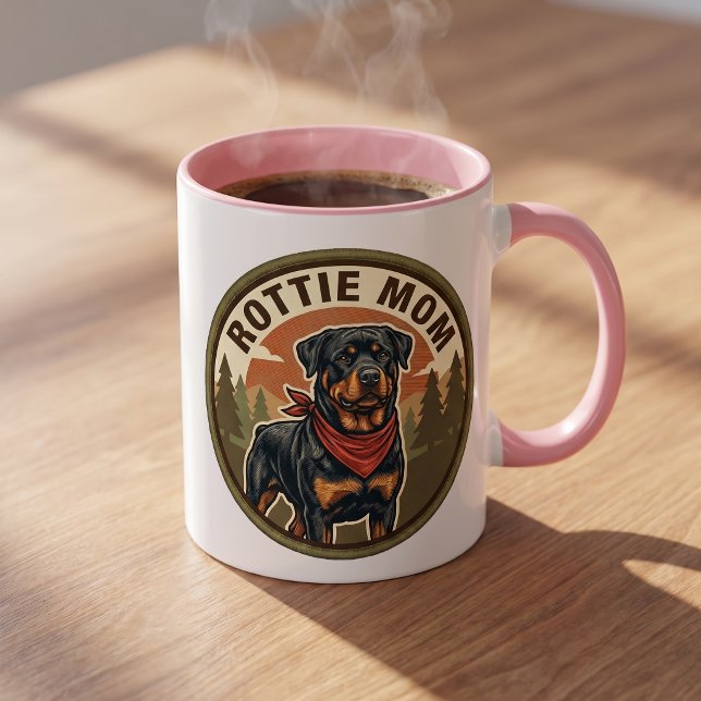 Caneca de Café Mãe Rottie | Presente para Mãe de R (Criador carregado)