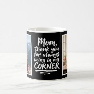 Caneca De Café Mãe Sempre No Meu Canto Pincel Script 2 Foto Preto