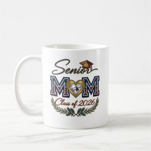 Caneca De Café Mãe Sênior Elegante Turma de 2026