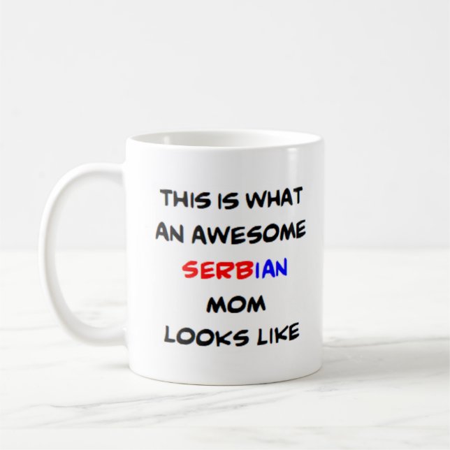 Caneca De Café mãe sérvia, incrível (Esquerda)