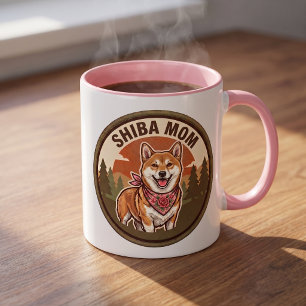 Caneca de Café Mãe Shiba Inu Presente para Mãe d