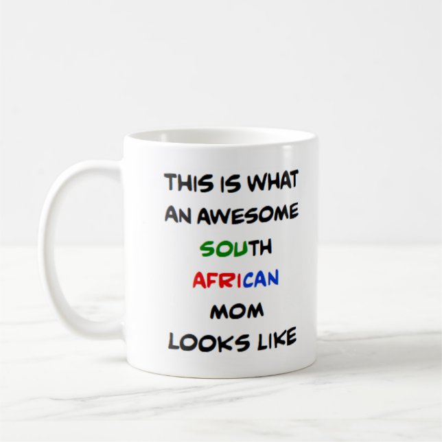 Caneca De Café mãe sul-africana, incrível (Esquerda)