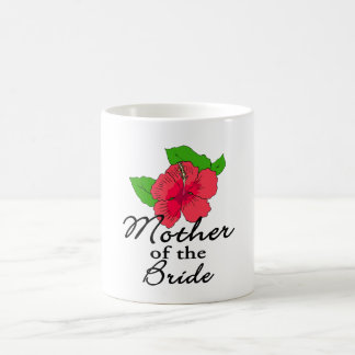 Caneca De Café Mãe tropical do hibiscus da noiva