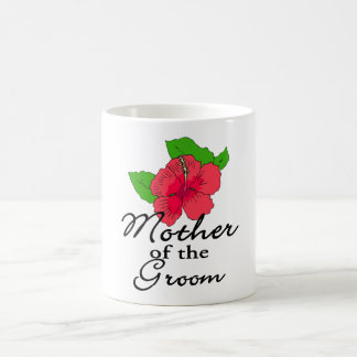 Caneca De Café Mãe tropical do hibiscus do noivo