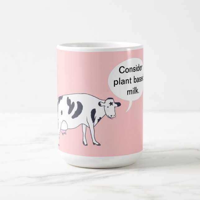 Caneca De Café Mãe Vaca, considere leite baseado em plantas, cane (Centro)