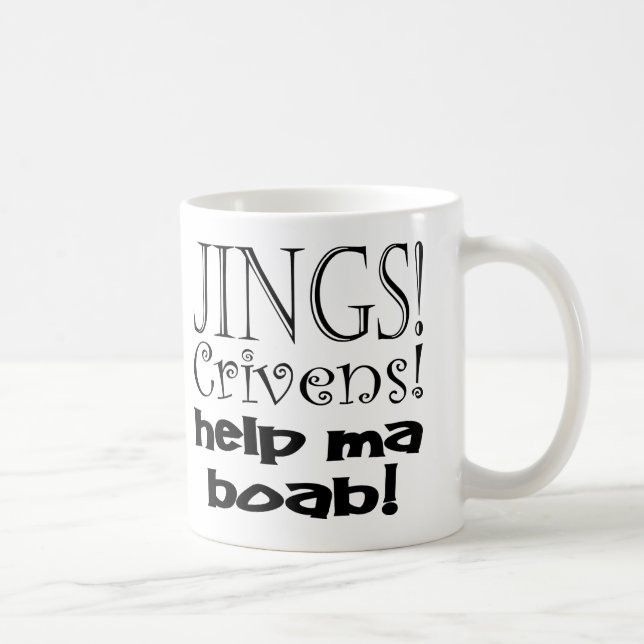 Caneca De Café Mães Boab da ajuda de Jings Crivens! (Direita)