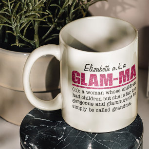 Caneca De Café Mães de vidro rosa - Vovó