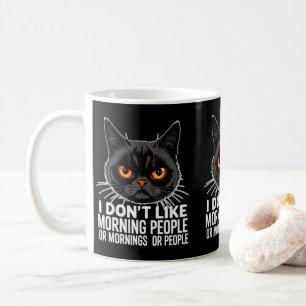 Caneca De Café Mães e Pais de gatos rabugentos anti-Manhã