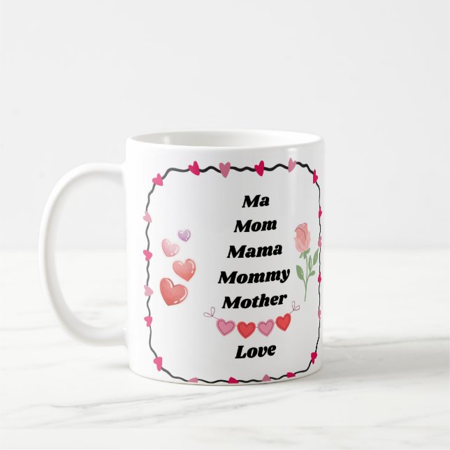 Caneca De Café Mães, mãe, mãe, Mamãe, mãe em um (Esquerda)