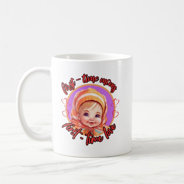 Caneca De Café Mães pela primeira vez, amor pela primeira vez - M (Esquerda)