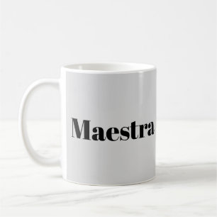 Caneca De Café Maestra Regente Pianista Música Tema