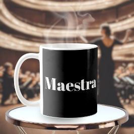 Caneca De Café Maestra Regente Pianista Músico Tema Musical