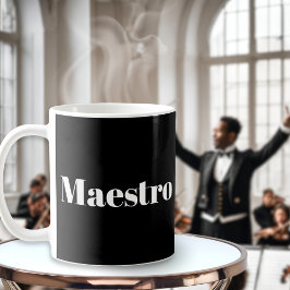 Caneca De Café Maestro Maestro Regente Pianista Músico Tema Music