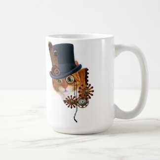 Caneca De Café Mag do gato de Steampunk