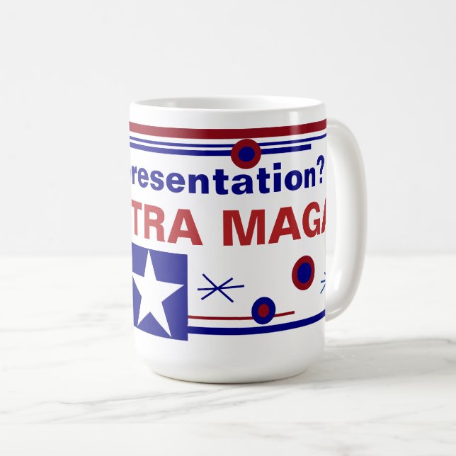 Caneca De Café MAGA Tem Representação? Coffee Mug (Frente Esquerda)